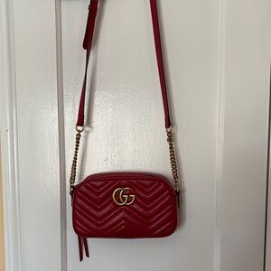 Red Quilted Crossbody Bag